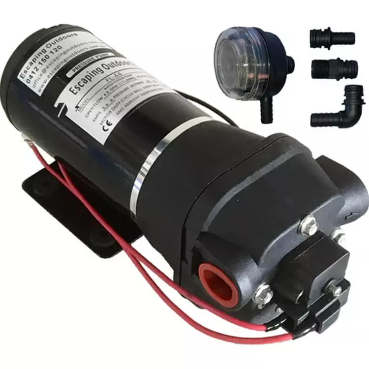 Escaping Outdoors FL44BP 24v caravan water pump with base plate