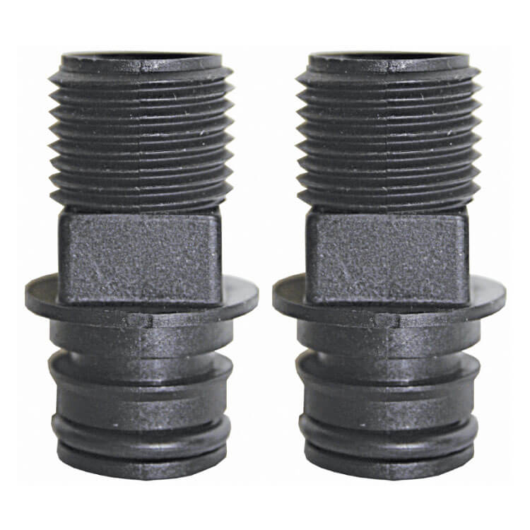 Jabsco Parmax water pump half inch male threaded BSP straight port fittings x 2