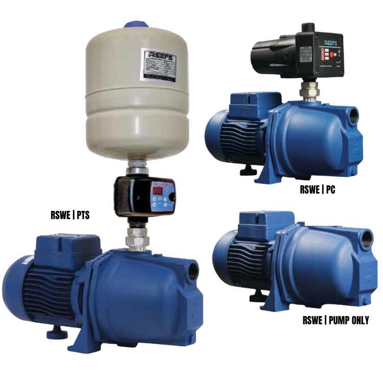 Reefe RSWE shallow well jet pressure pump range