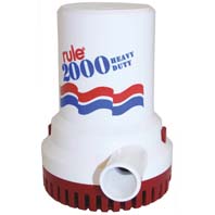 Rule 2000 12v submersible marine boat bilge water transfer pump